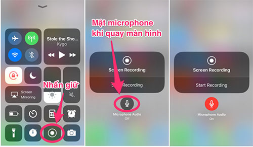 Bật tính năng ghi âm micro khi quay video màn hình trên iPhone