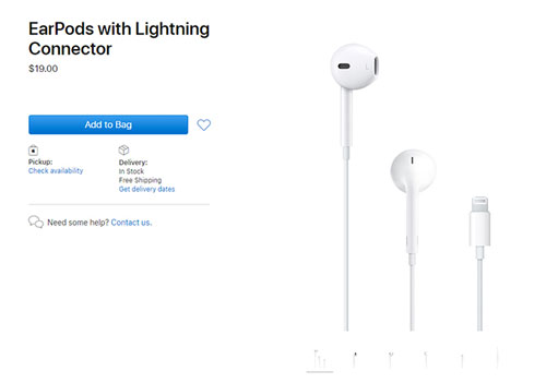 Tai nghe và củ Sạc Pin iPhone chính hãng mua kèm sẽ có giá 19 USD. Tai nghe và củ Sạc Pin iPhone chính hãng mua kèm sẽ có giá 19 USD.