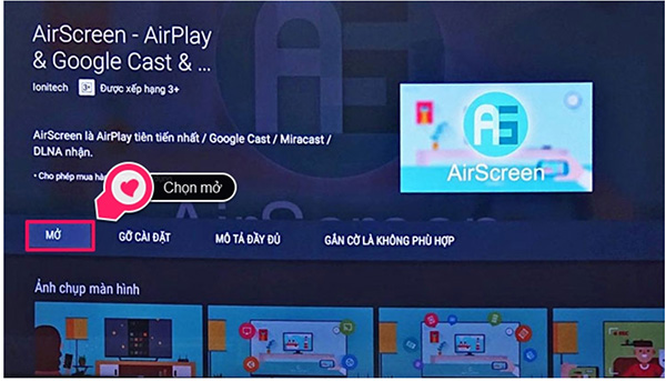 Phản chiếu màn hình iPhone lên Tivi Sony bằng AirScreen (5)
