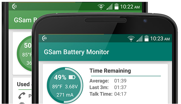 Phần mềm tiết kiệm pin GSam Battery Monitor