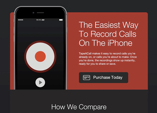 Sử dụng ứng dụng TapeACall và Call Record Free ghi âm cuộc gọi trên iPhone