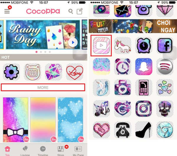 Ứng dụng đổi giao diện iPhone - CocoPPa