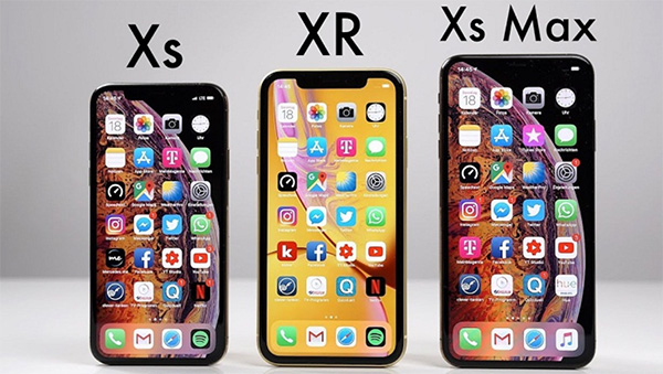 Kích thước iPhone Xr, iPhone Xs và Xs Max