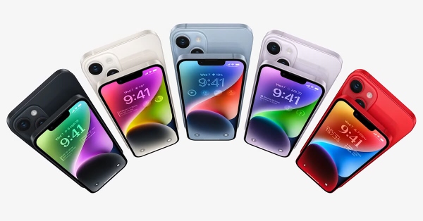 iPhone 14 Plus có 5 màu sắc lựa chọn