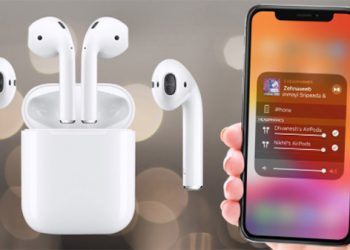 Nghe nhạc với tai nghe AirPods 2