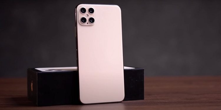 Hình ảnh mô phòng iPhone được trang bị 4 camera sau