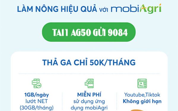 Cú pháp đăng ký gói AG50 Mobifone qua SMS